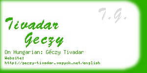 tivadar geczy business card