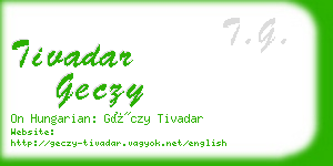 tivadar geczy business card